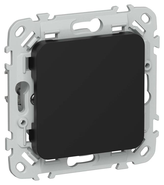 Заглушка с суппортом IEK Flite FI-PL10-K02 черный