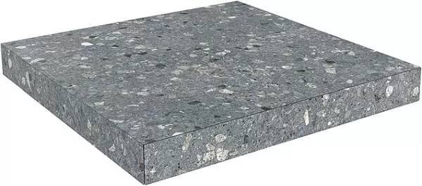 Ступень Kerama Marazzi Терраццо SG632820R\GCA угловая клееная серый темный 33x33