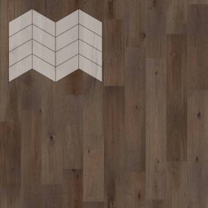 Паркетная доска Lab Arte Chevron Дуб Рустик Кайт лак 450-600x150x14