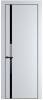 Межкомнатная дверь Profil Doors 21 PE полотно Вайт, кромка алюминиевая с четырех сторон черная, стеклянная вставка черный лак 800x2000