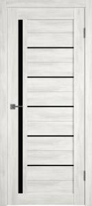 Межкомнатная дверь Владимирская Фабрика Дверей Atum 1 Nord Vellum стекло Black Gloss 800x2000