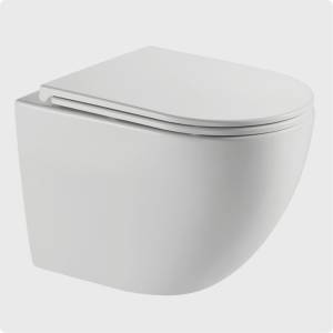 Унитаз подвесной AQUAme AQM2014PRO безободковый, сиденье микролифт, смыв Invisible, белый глянец