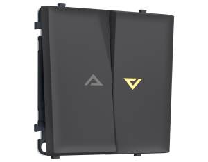 Комплект механизма 2-клавишного выключателя Ambrella Volt Sigma MS904450 графит мягкое касание