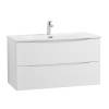 Тумба с раковиной BelBagno MARINO-CER-N 100 Bianco Lucido, раковина BB-8099 фото 2