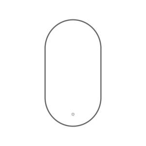 Зеркало Fixsen FX-3100F с LED подсветкой, графит, 50x100 см