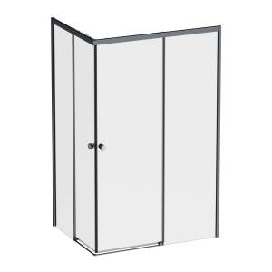 Душевой уголок Am.Pm X-Joy W94G-403-12090-BT профиль черный матовый, стекло прозрачное, 120x90x190