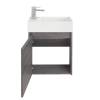 Тумба с раковиной Belbagno Kraft Mini KRAFT MINI-500/260-1A-SO-CG-L 45x25x49 Cemento Grigio подвесная с распашной дверцей, левосторонняя фото 4