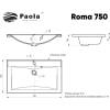 Раковина Paola Roma 750 встраиваемая фото 7