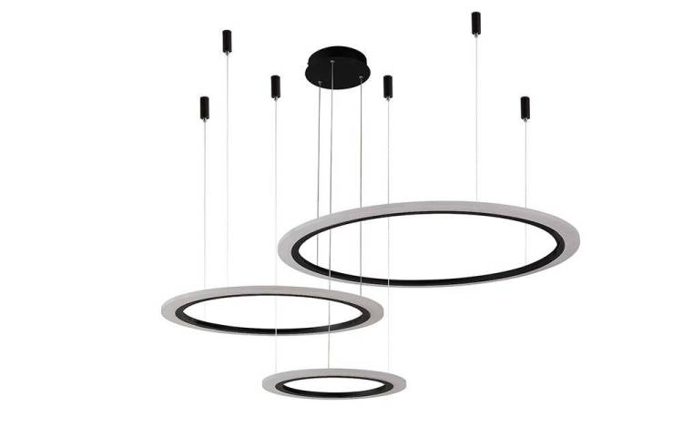 Люстра Crystal Lux Manzana Sp67W Led D400+600+800 Black