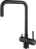Комплект Paulmark Kante PM106052-BLM черный металлик + Смеситель Paulmark Wetter We213030-418 для кухонной мойки, черный металлик фото 4
