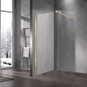 Душевая перегородка Vincea Walk-In VSW-1H700CLG 700x2000, профиль матовый золотой, стекло прозрачное