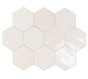 Керамическая плитка WOW Zellige Hexa 122078 White 10.8x12.4