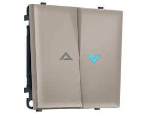 Комплект механизма 2-клавишного выключателя Ambrella Volt Sigma MS364460 серо-бежевый матовый