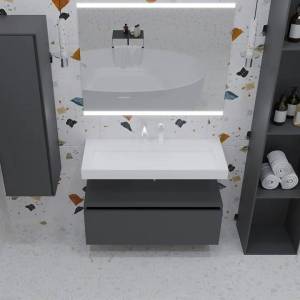 Тумба Armadi Art Flat Valessi Uno-S 100 антрацит матовый