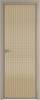 Межкомнатная дверь Profil Doors 1 AX цвет профиля Никель матовый, стекло безопасное 6 мм мору золото 700x2000