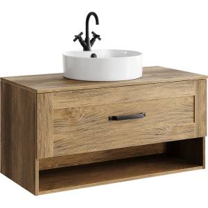 Тумба с раковиной Aqwella Craft CRF0110DB коричневый