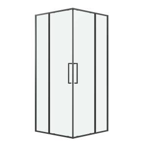 Душевая перегородка Niagara Nova NG-6836-100BL профиль чёрный матовый, стекло прозрачное, 100x100x195