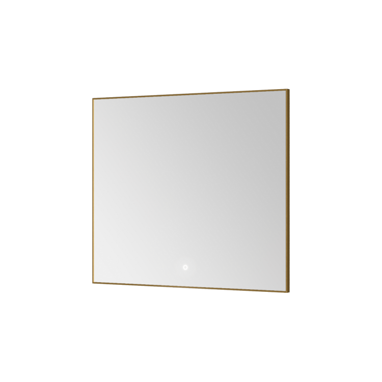 Зеркало Armadi Art 543-080-MG с подсветкой, сенсором и антизапотеванием, 80x70 см, Matt Gold