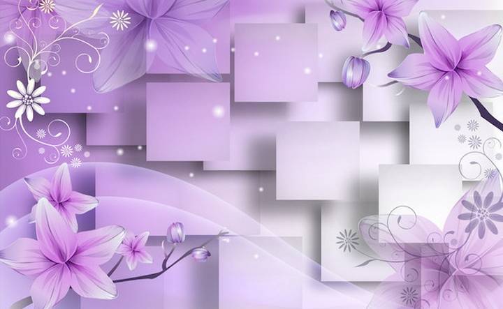 3D Фотообои Artegrafico «Розовая объемная инсталляция с цветами» NC063 песок