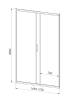 Душевая дверь в нишу Royal Bath Accord RB170HS-T профиль белый, стекло прозрачное, 170x200 фото 2