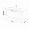 Тумба с раковиной Terminus Classik CLA101001900301O белый, 100x38 фото 3