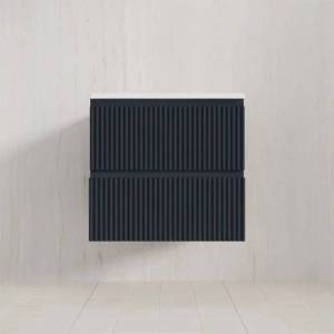 Тумба с раковиной Style Line Марокко 60 подвесная, 2 ящика, графит, раковина Соул белая