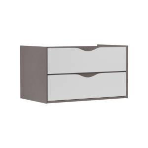 Тумба под раковину Equil Smile tpSMILE80.2Y-04 подвесная, белый, серый, 79.4x46.6