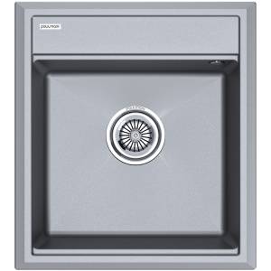 Мойка кухонная Paulmark Stepia PM114651-GRM 46x51 серый металлик
