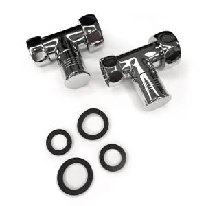 Вентиль круглый, прямой Luxon 3/4"х1", гайка-гайка, хром (пара)