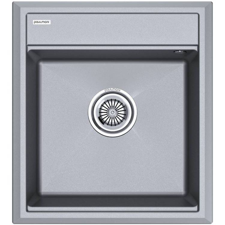 Мойка кухонная Paulmark Stepia PM114651-GRM 46x51 серый металлик