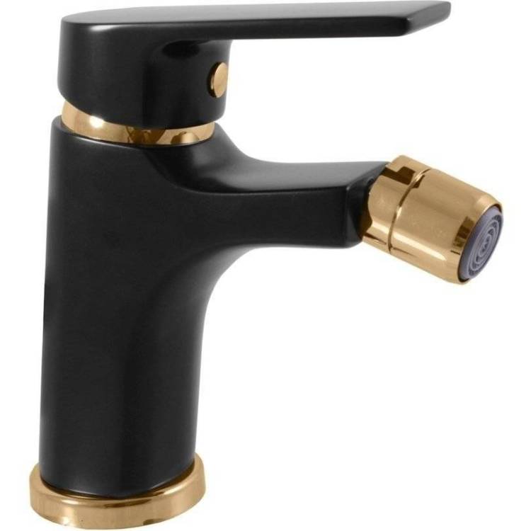 Смеситель для биде Rav Slezak Colorado CO145.5KCMATZ черный матовый, золото