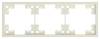 Трехместная рамка Rikett Standart 35830 MC кремовый сатин