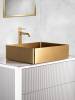 Раковина AltroBagno Аккордо (Accordo) 001009 OrSp матовое золото, 50.2x40.2 фото 12
