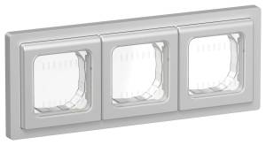 Рамка 3-постовая IEK Flite FI-M30-32-55-K47 алюминий