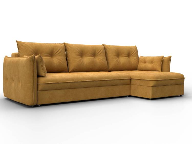 Диван угловой Лига Диванов Лига-100 133658 Желтый