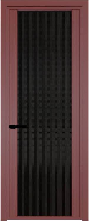 Межкомнатная дверь Profil Doors 2 AGP цвет профиля Красный антрацит, стекло безопасное 6 мм мору черный 800x2000