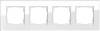 Рамка 4-постовая Gira Esprit белое стекло 021412