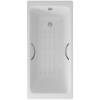 Чугунная ванна Delice Parallel DLR220502R-AS 170x80, с антискользящим покрытием, с ручками, без ножек