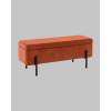 Банкетка-сундук Stool Group Болейн 20A544VF-BL-MOMO-10 с ящиком, велюр терракотовый, черные ножки 110x42 фото 2