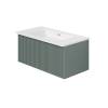 Тумба с раковиной La Fenice Terra Grigio NFNC-01-TER-G-80-3-80 серо-зеленая матовая, 80 см