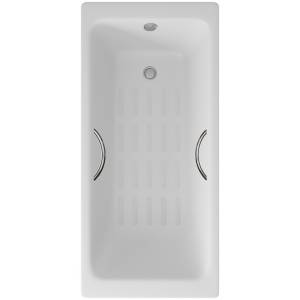 Чугунная ванна Delice Parallel DLR220502R-AS 170x80, с антискользящим покрытием, с ручками, без ножек