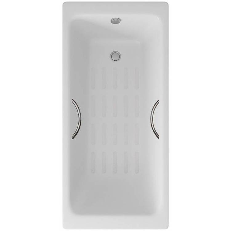 Чугунная ванна Delice Parallel DLR220502R-AS 170x80, с антискользящим покрытием, с ручками, без ножек