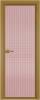 Межкомнатная дверь Profil Doors 1 AV цвет профиля Золото, стекло безопасное 6 мм мору розовое 600x2000