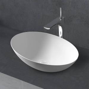 Раковина Abber Stein AS2609 накладная, 50 см, белая матовая