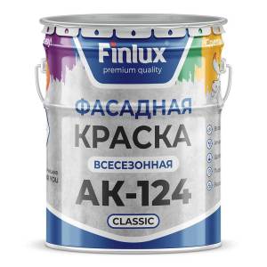 Фасадная краска всесезонная Finlux АК-124 Classic матовая оранжевая 25 кг