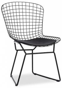 Стул обеденный Stool Group Bertoia BTY-18-P6 BL/BL с черной подушкой