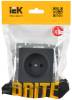 Розетка 1-местная с защитными шторками IEK Brite BR-R13-10-K53 графит фото 2