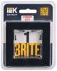 Рамка 1-постовая IEK Brite BR-M12-G-K02 черный фото 8