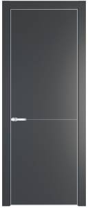 Межкомнатная дверь Profil Doors 16 PE полотно Графит, кромка алюминиевая с четырех сторон матовая, алюминиевый молдинг 3мм 700x2000