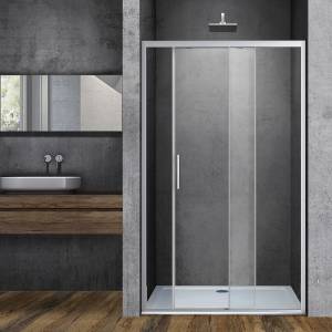 Душевая дверь в нишу Vincea Soft VDS-3SO160CL профиль хром, стекло прозрачное, 1600